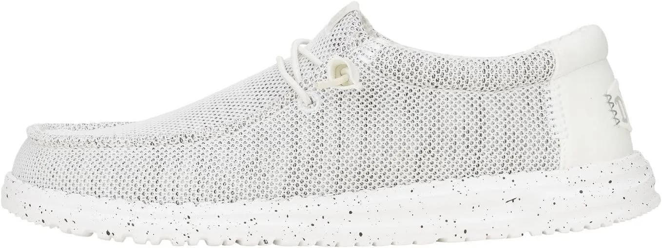 HEYDUDE Wally Stretch Sox Storm White Size 7, Men’s Shoes, Slip-on Loafers, Comfortable & Light-Weight