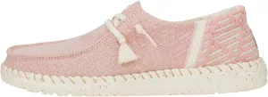 HEYDUDE Wendy Funk Coastal Jute Pink Size 10, Women’s Shoes, Women’s Slip-on Loafers, Comfortable & Light-Weight