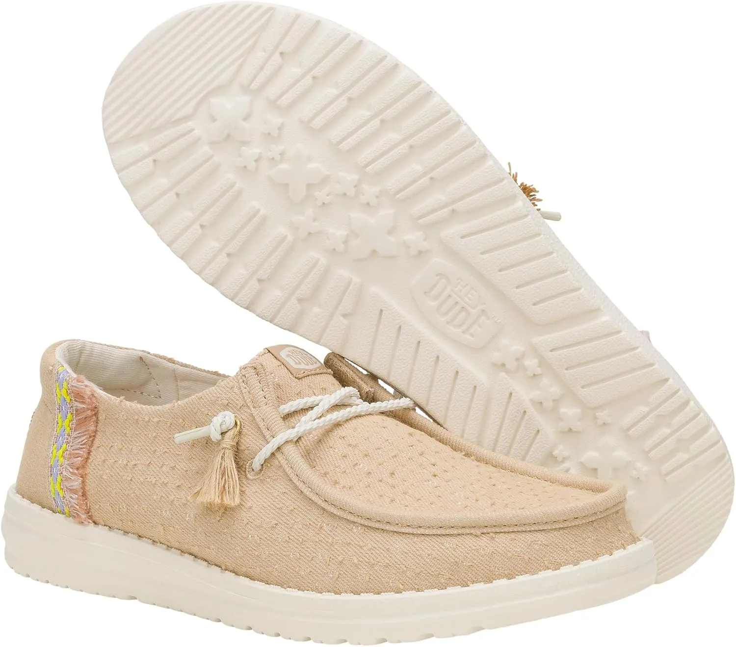 HEYDUDE Wendy Perf Canvas, Women’s Shoes, Women’s Slip-on Loafers, Comfortable & Light-Weight