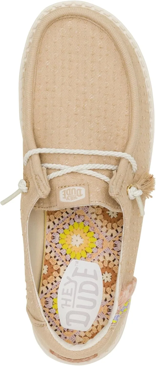 HEYDUDE Wendy Perf Canvas, Women’s Shoes, Women’s Slip-on Loafers, Comfortable & Light-Weight