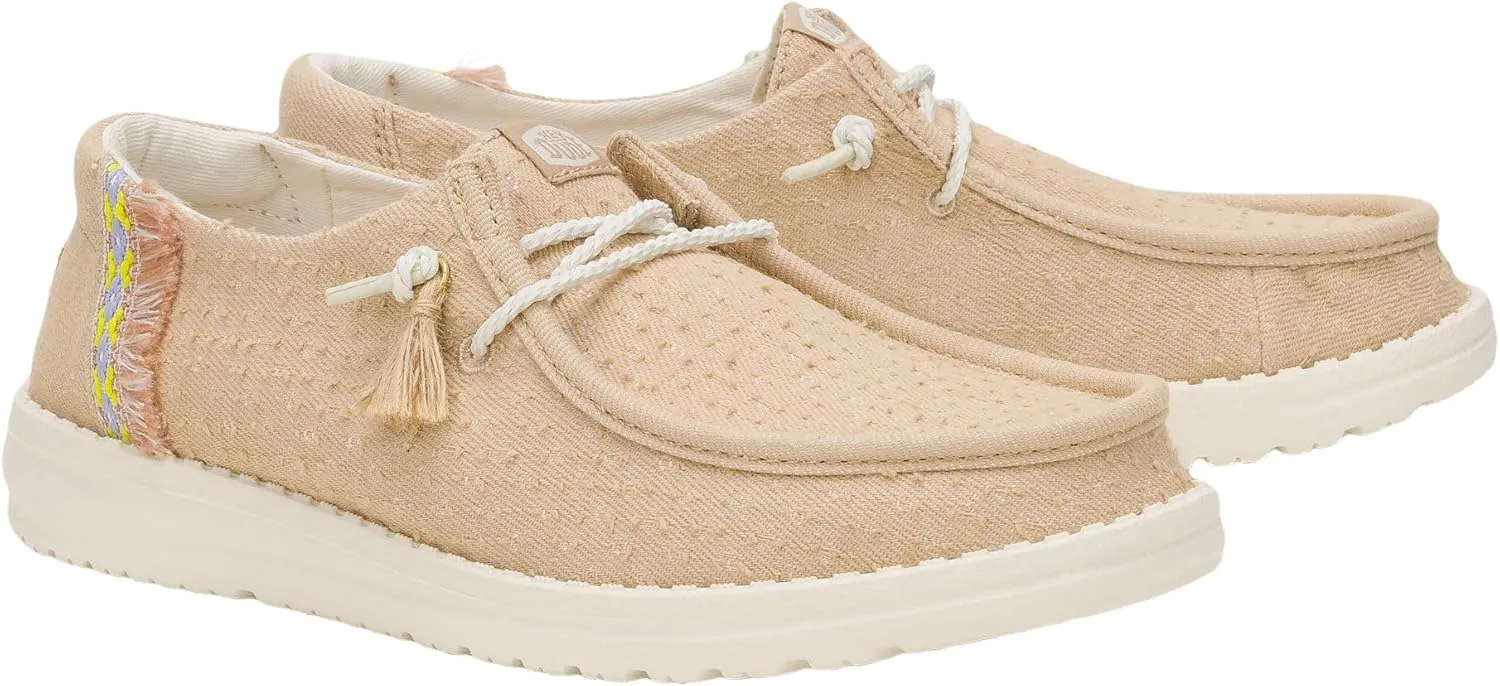 HEYDUDE Wendy Perf Canvas, Women’s Shoes, Women’s Slip-on Loafers, Comfortable & Light-Weight