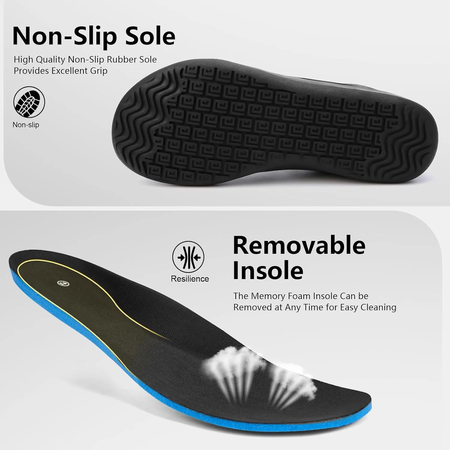 Hike Men's Barefoot Shoes Wide Toe Box Footwear, Minimalist Walking with Arch Support Zero Drop Sole for Sneakers Walking grounding Trail Running