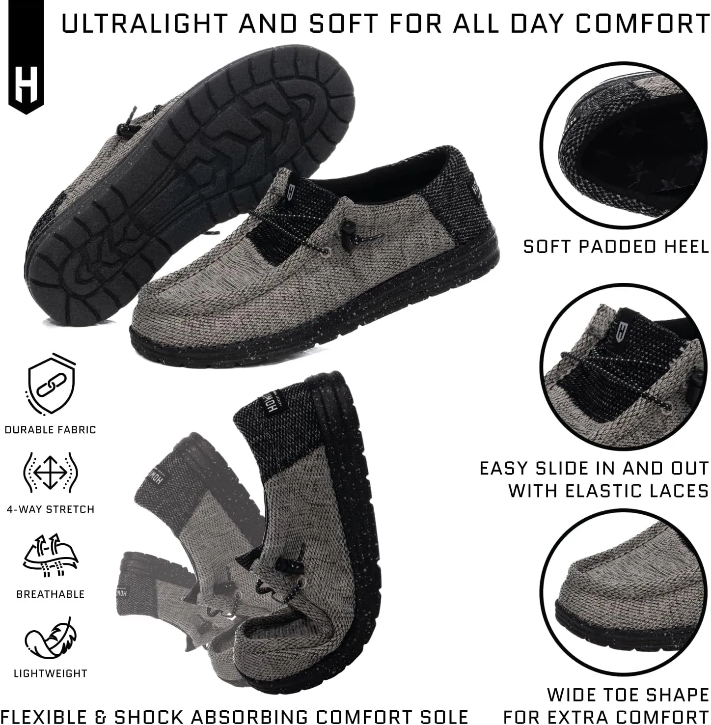 Howitzer Men's Slip-On Shoes We The People Patriot Sneakers with Camo Print Footwear