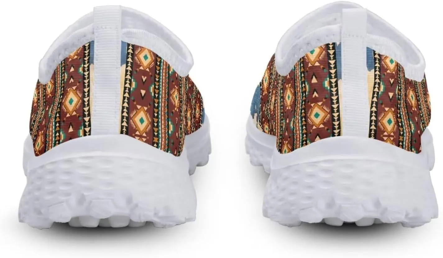 HUGS IDEA Women's Floral Mesh Slip on Shoes