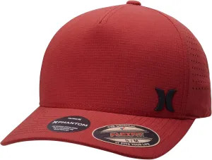 Hurley Men''s Baseball Cap - Phantom Advance Stretch Fitted Hat, UPF 50, Size Small-Medium, Burgundy