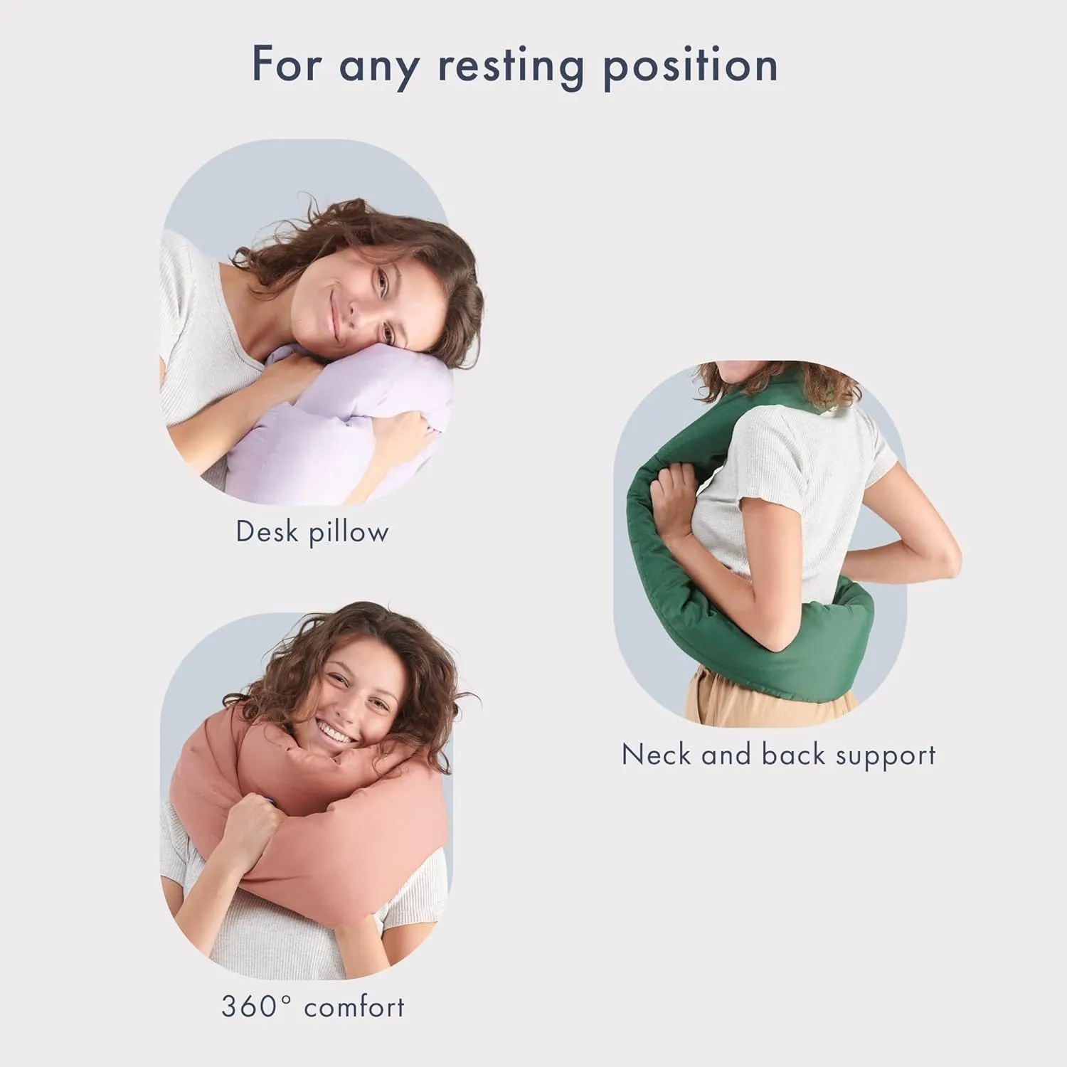 Huzi Infinity Pillow - Travel Neck Pillow - Versatile Soft 360 Support Scarf - Machine Washable - Home Travel Flight Road Trips Airplane Sleeping (Airy Blue)