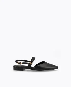 Isla Slingback Flat Pumps - Black