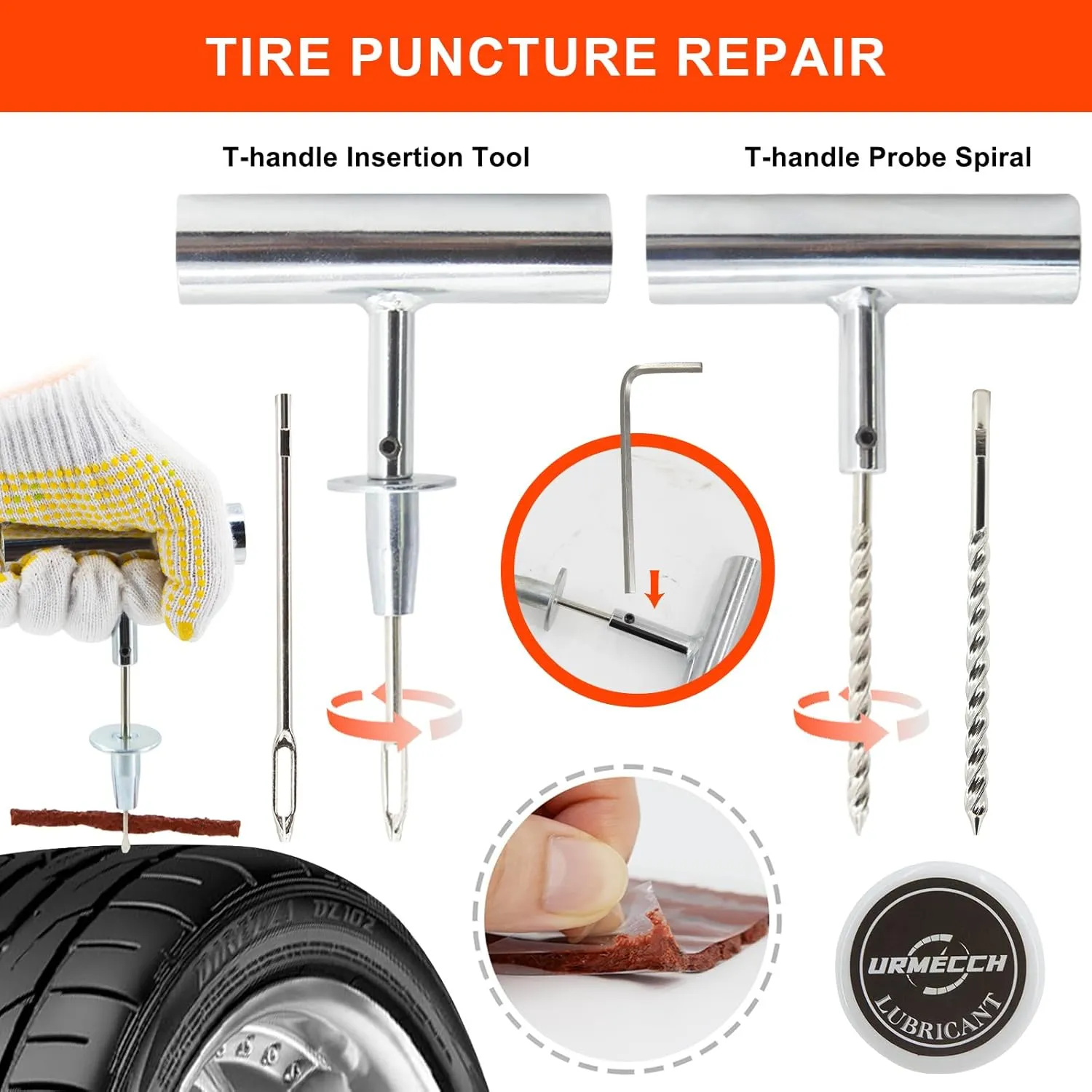 Jack Pads for BMW and Mini with Tire Repair Tools Kit, Floor Jack Adapter Pucks with Flat Tyre Emergency Tools Bag