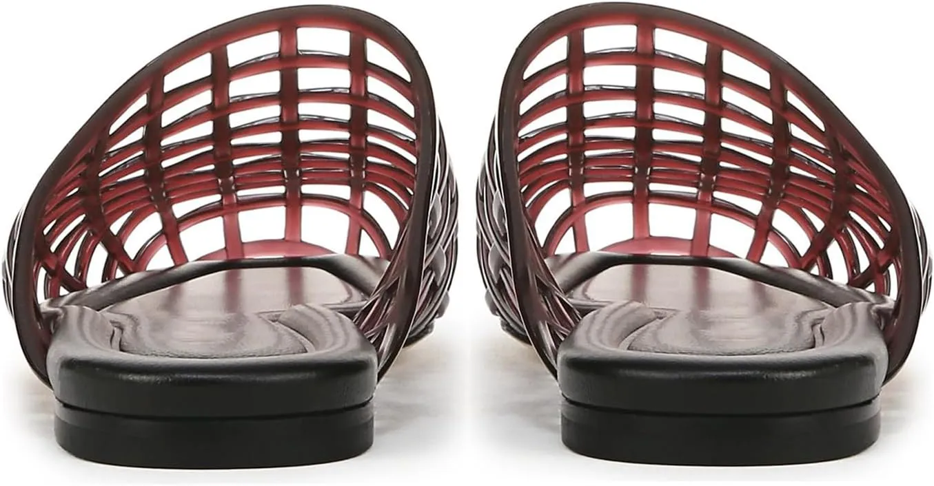 Jelly Shoes for Women Clear Jelly Mesh Slides Sandals Comfortable Closed Round Toe Flat Sandals Slip On Summer Beach Slippers