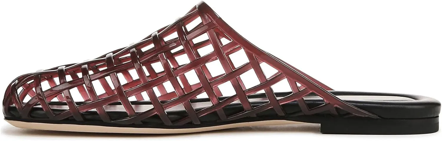 Jelly Shoes for Women Clear Jelly Mesh Slides Sandals Comfortable Closed Round Toe Flat Sandals Slip On Summer Beach Slippers