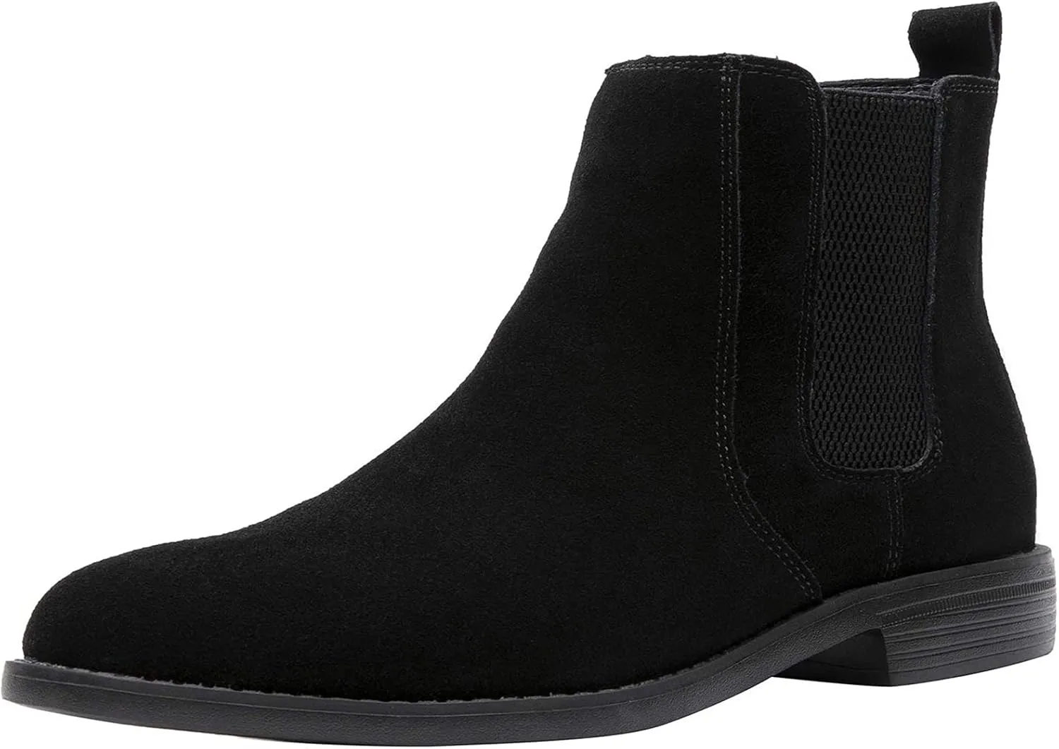 JIONS Men Chelsea Slip On Suede Boots Lightweight Leather Casual Dress Ankle Shoes