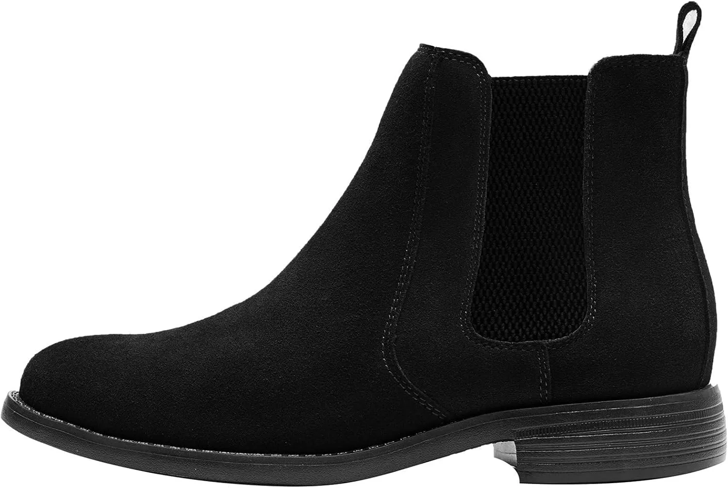 JIONS Men Chelsea Slip On Suede Boots Lightweight Leather Casual Dress Ankle Shoes