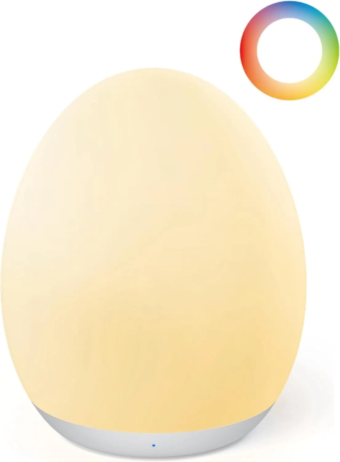 JolyWell Night Light for Kids, Baby Egg Light with 7 Colors Changing Mode & Stepless Dimming, Nursery Night Lamp BPA Free,Rechargeable Egg Night Light for Breastfeeding 1h Timer & Touch Control