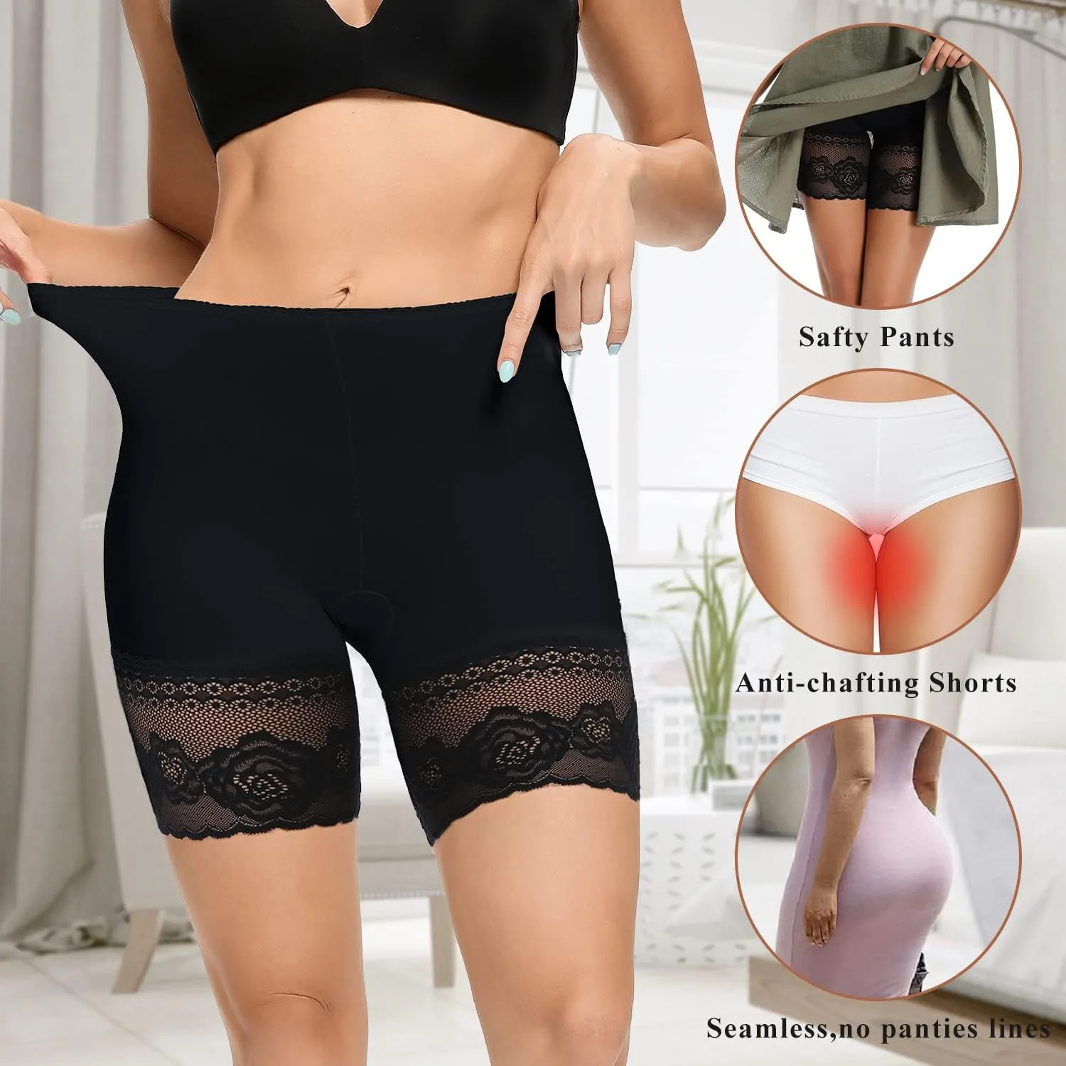 JOYSHAPER Boyshorts Panties for Women Anti Chafing Underwear Slip Shorts for Women Under Dress