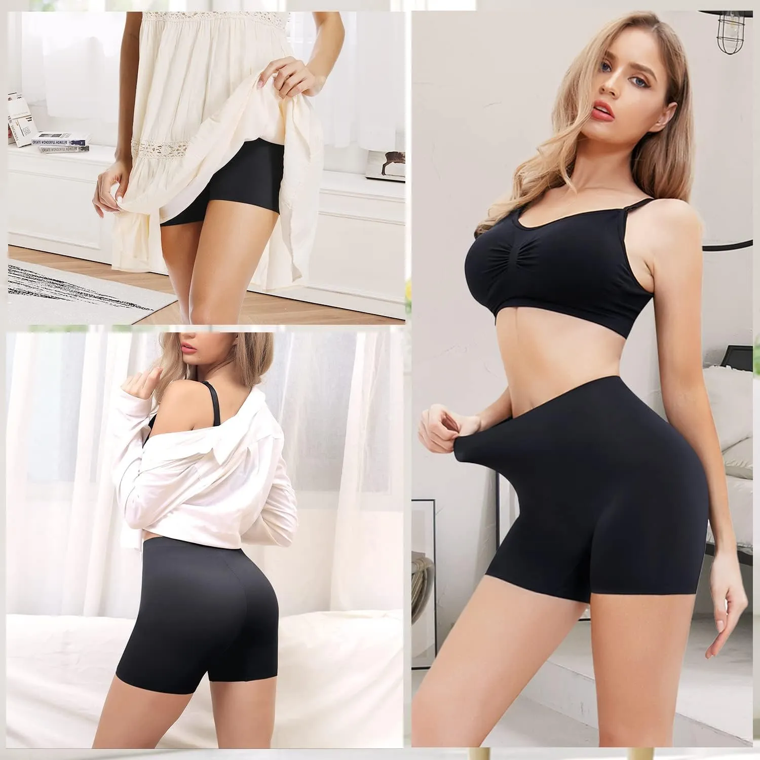 JOYSHAPER Boyshorts Panties for Women Anti Chafing Underwear Slip Shorts for Women Under Dress