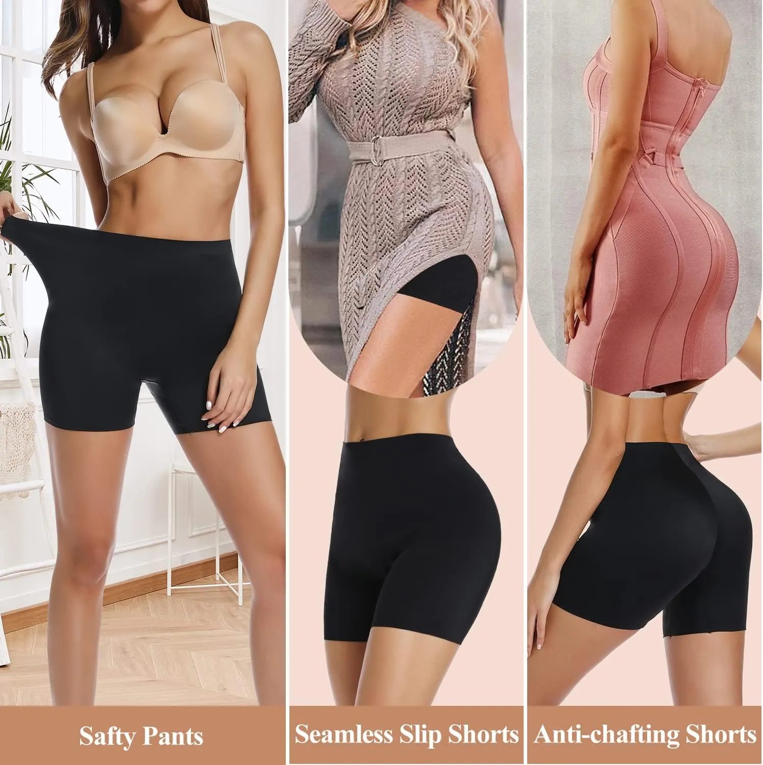 JOYSHAPER Boyshorts Panties for Women Anti Chafing Underwear Slip Shorts for Women Under Dress