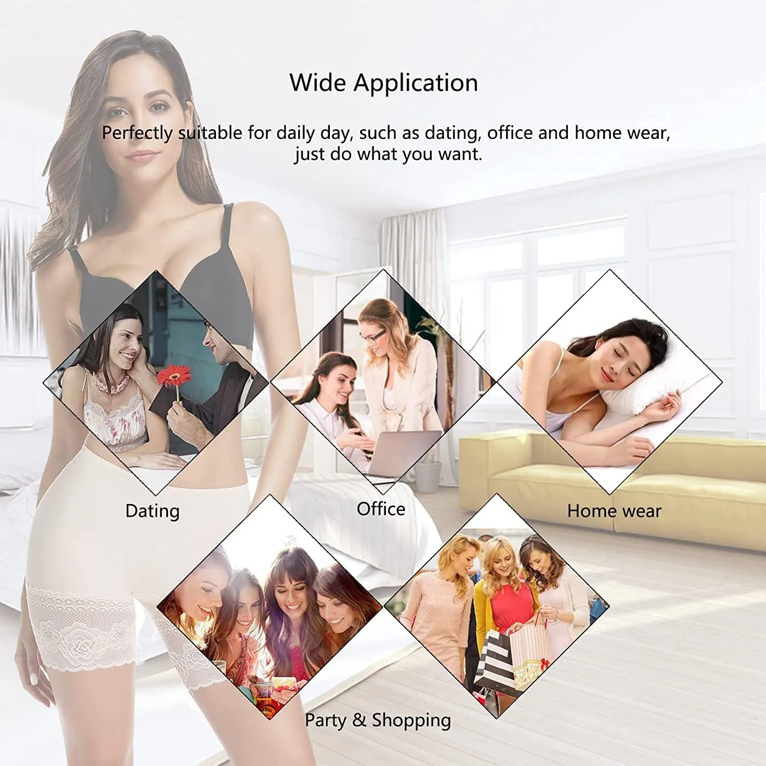 JOYSHAPER Boyshorts Panties for Women Anti Chafing Underwear Slip Shorts for Women Under Dress
