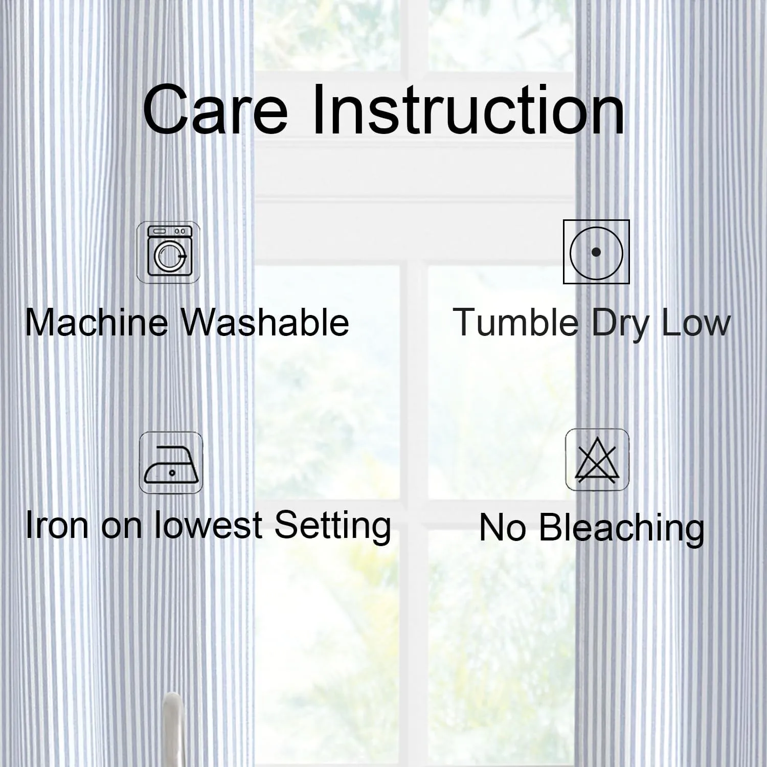 July Joy 3-Piece Cotton Tier Curtains 36 Inches Long Country Kitchen Curtains Set Rod Pocket for Small Window Bathroom Farmhouse 56" x 36", Navy