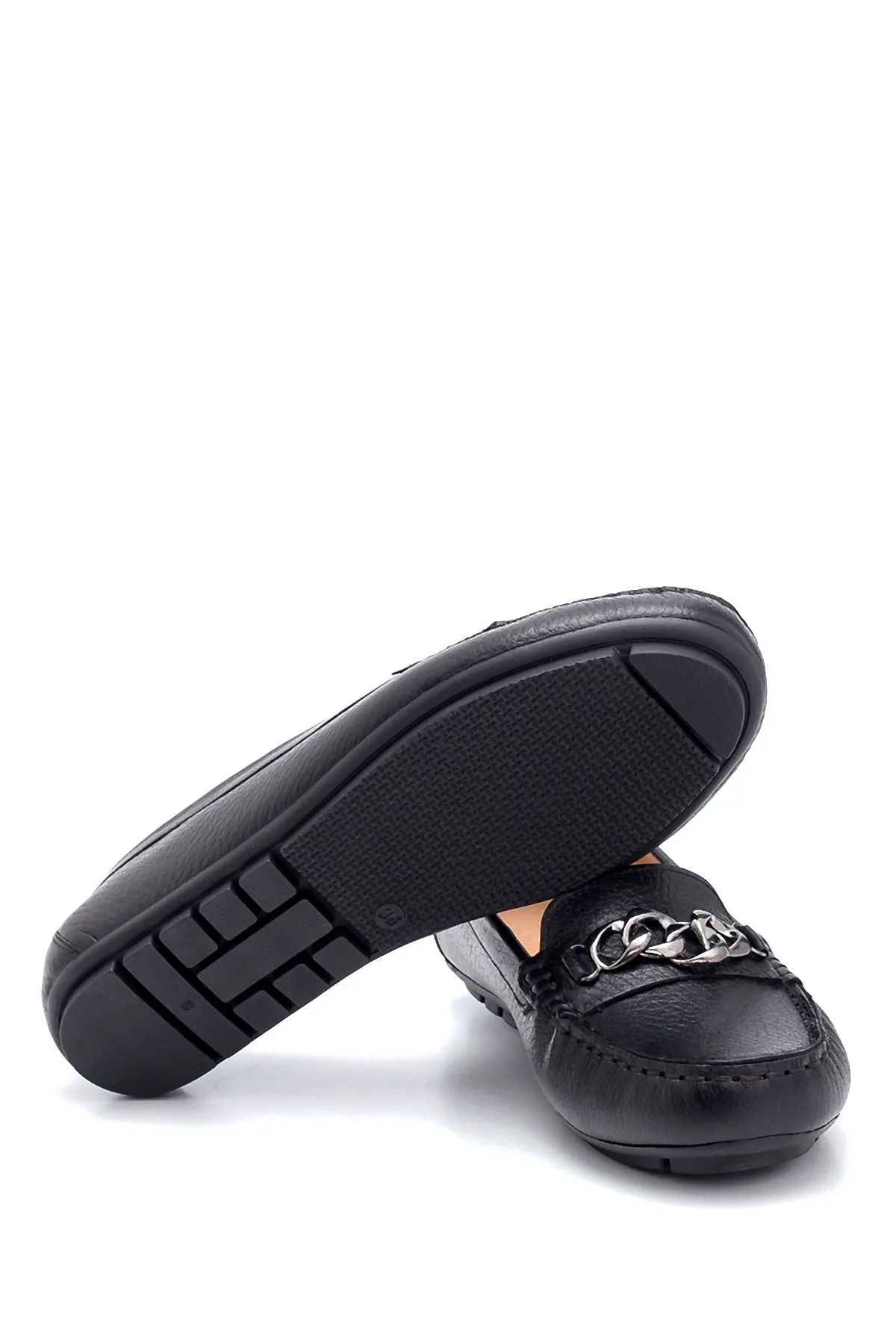 Kadın Deri Zincir Detaylı Loafer