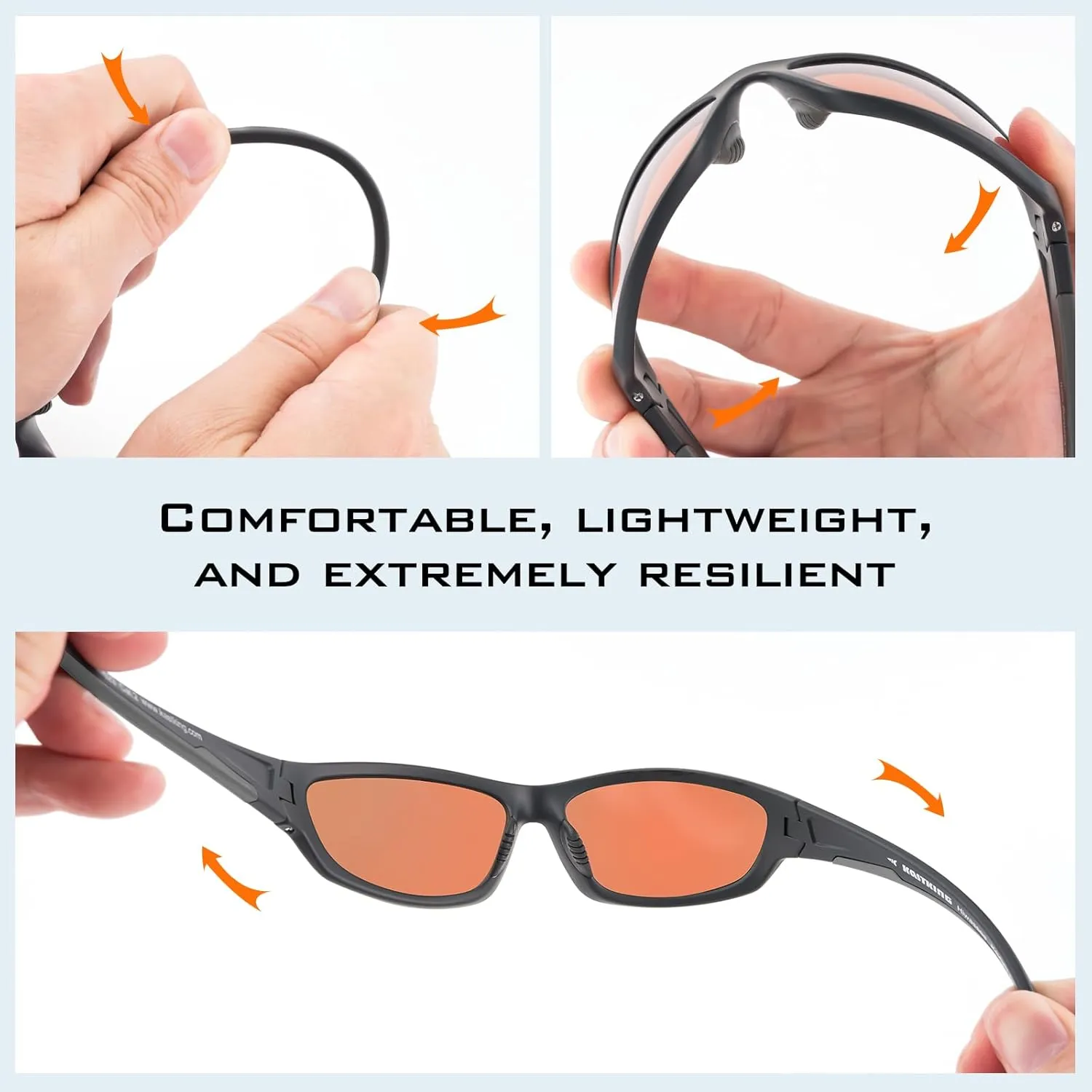 KastKing Hiwassee Polarized Sport Sunglasses for Men and Women, Wrap Sunglasses for Fishing Cycling and Running,UV Protection