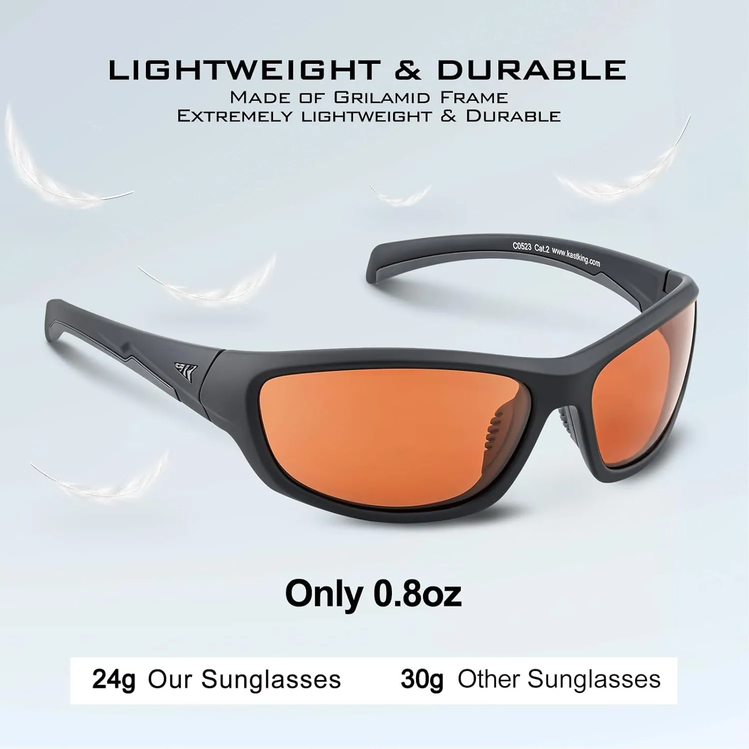 KastKing Hiwassee Polarized Sport Sunglasses for Men and Women, Wrap Sunglasses for Fishing Cycling and Running,UV Protection