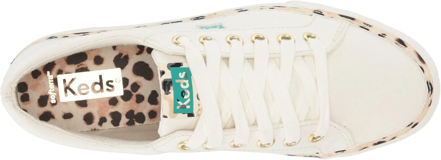 Keds Women's Jump Kick Leopard Canvas Sneaker