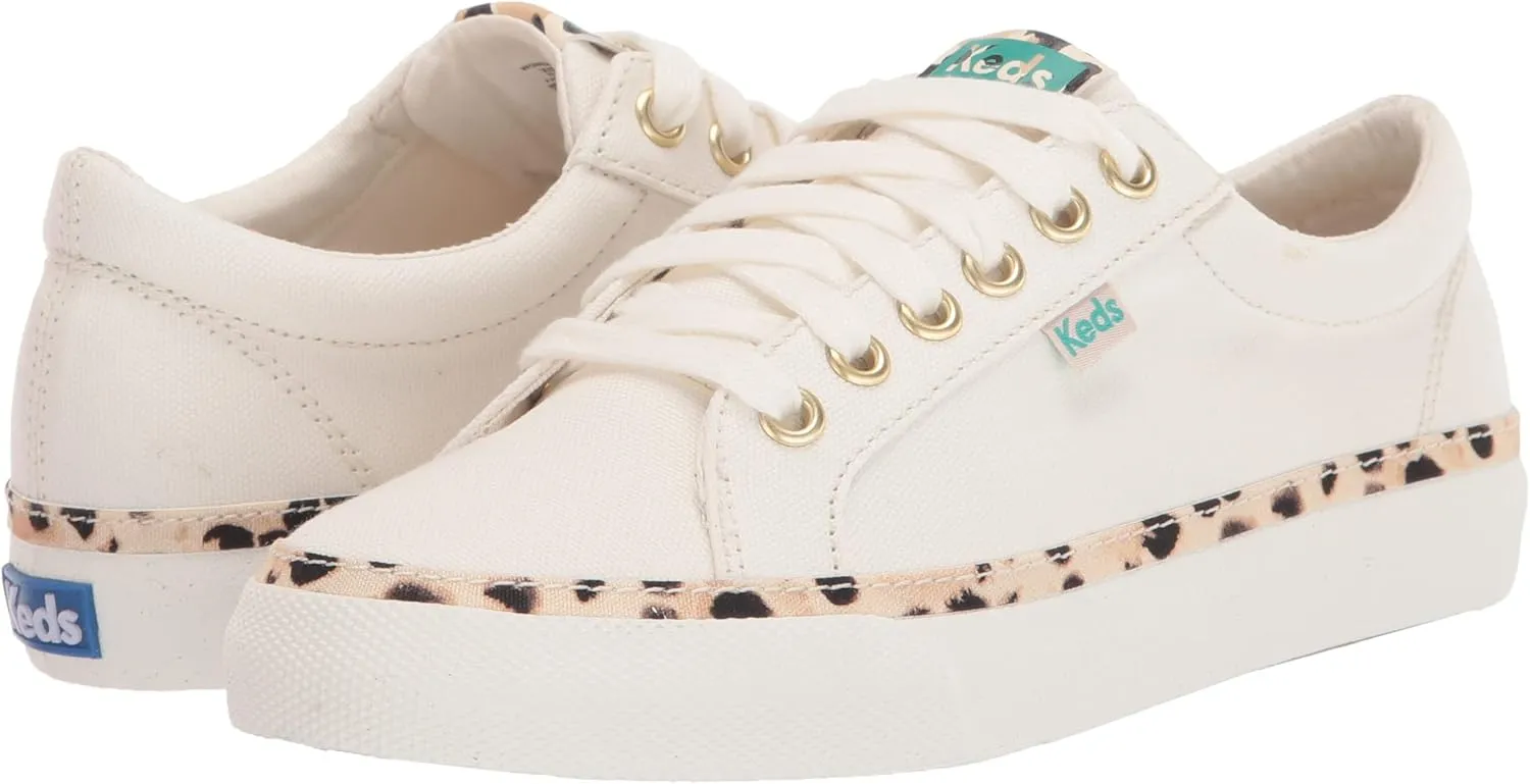Keds Women's Jump Kick Leopard Canvas Sneaker