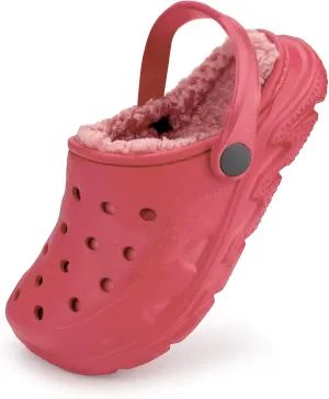 Kids Fur Lined Clog Slip On Winter Slipper for Boys Girls