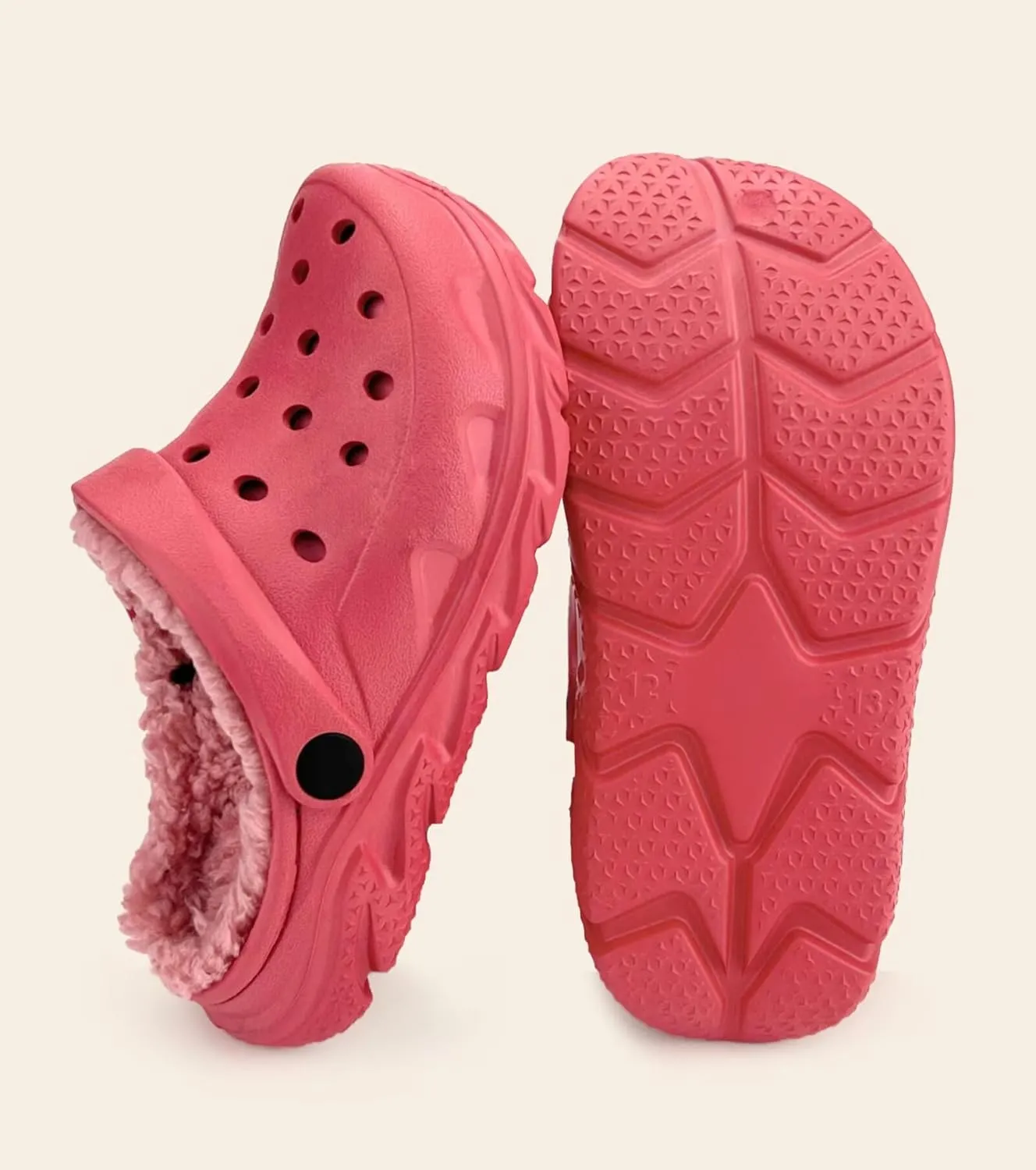 Kids Fur Lined Clog Slip On Winter Slipper for Boys Girls