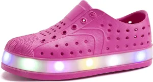Kids Water Shoes,Toddler Slip-On Shoes,Waterproof Light Up Shoes for Boys and Girls,Lightweight Non-Slip Quick Dry Beach Sandals