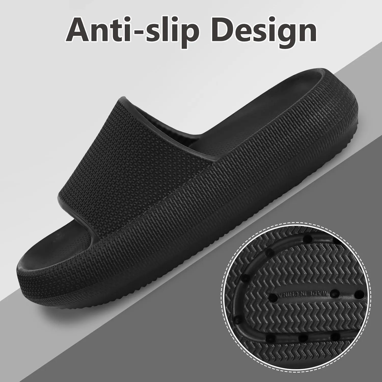 KOUECI Kids Cloud Slides Boys Girls Shower Slippers Slip on Slide Sandals Non-slip Summer Beach Pool Shoes