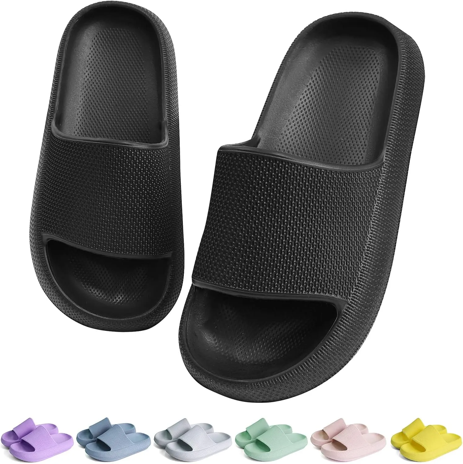 KOUECI Kids Cloud Slides Boys Girls Shower Slippers Slip on Slide Sandals Non-slip Summer Beach Pool Shoes