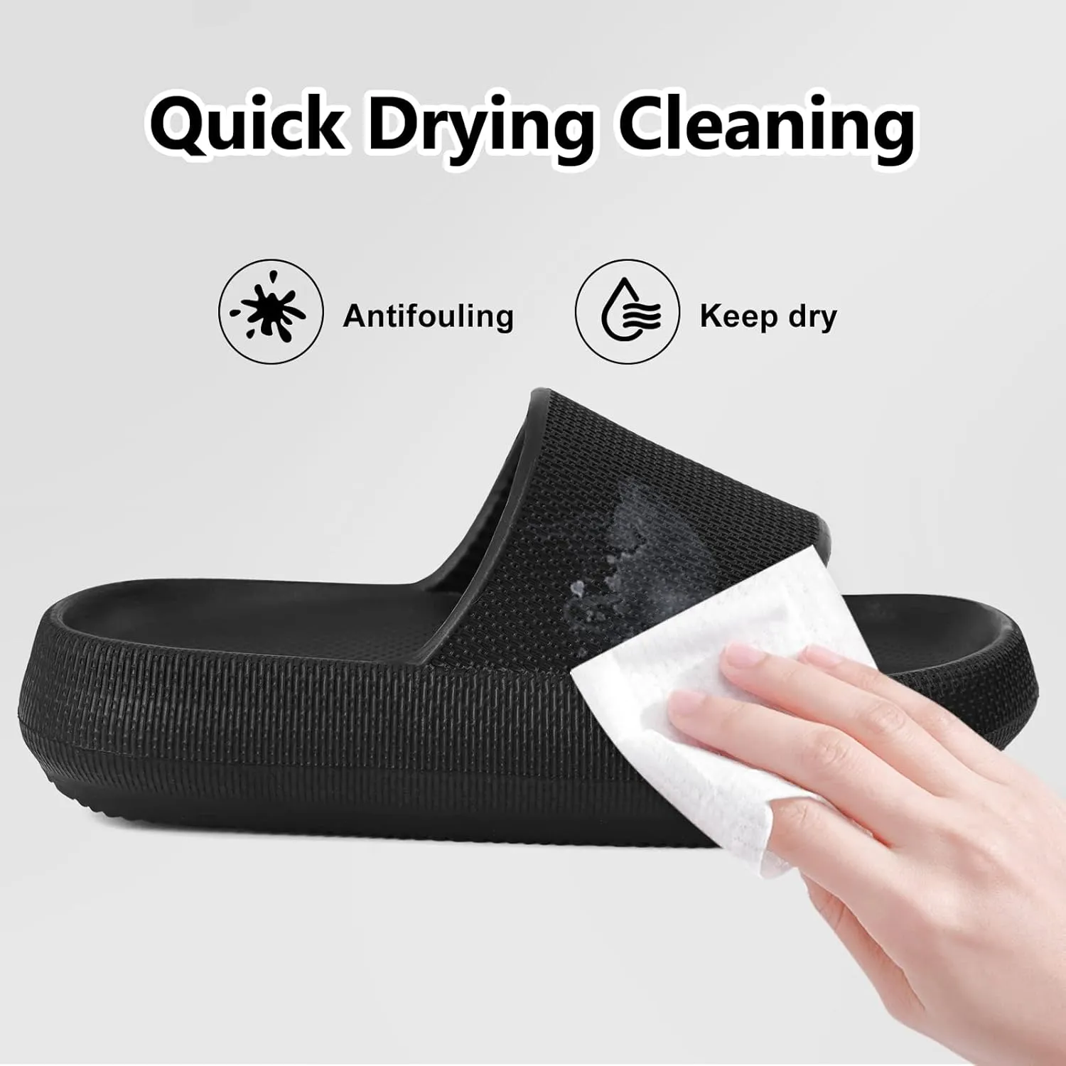 KOUECI Kids Cloud Slides Boys Girls Shower Slippers Slip on Slide Sandals Non-slip Summer Beach Pool Shoes