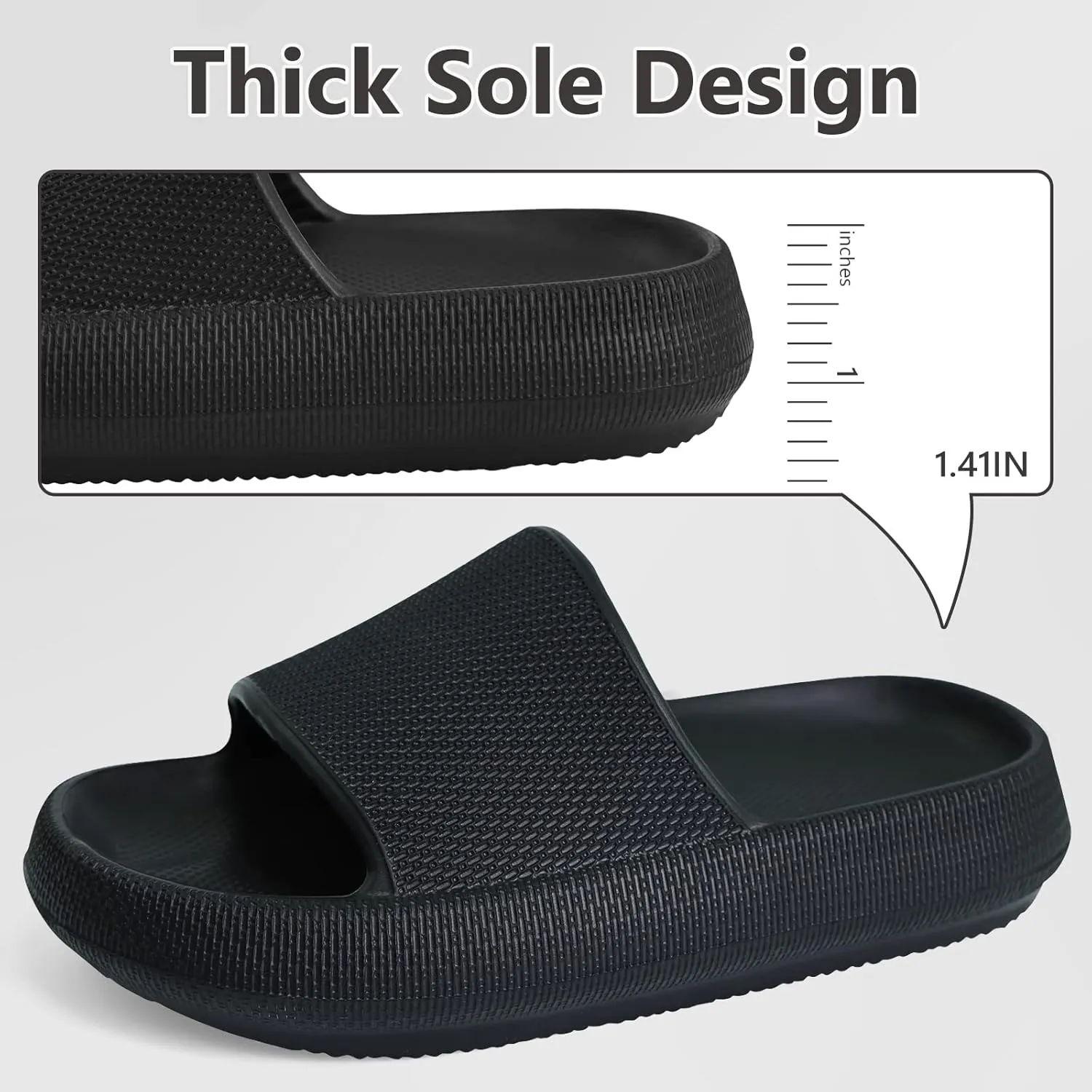 KOUECI Kids Cloud Slides Boys Girls Shower Slippers Slip on Slide Sandals Non-slip Summer Beach Pool Shoes