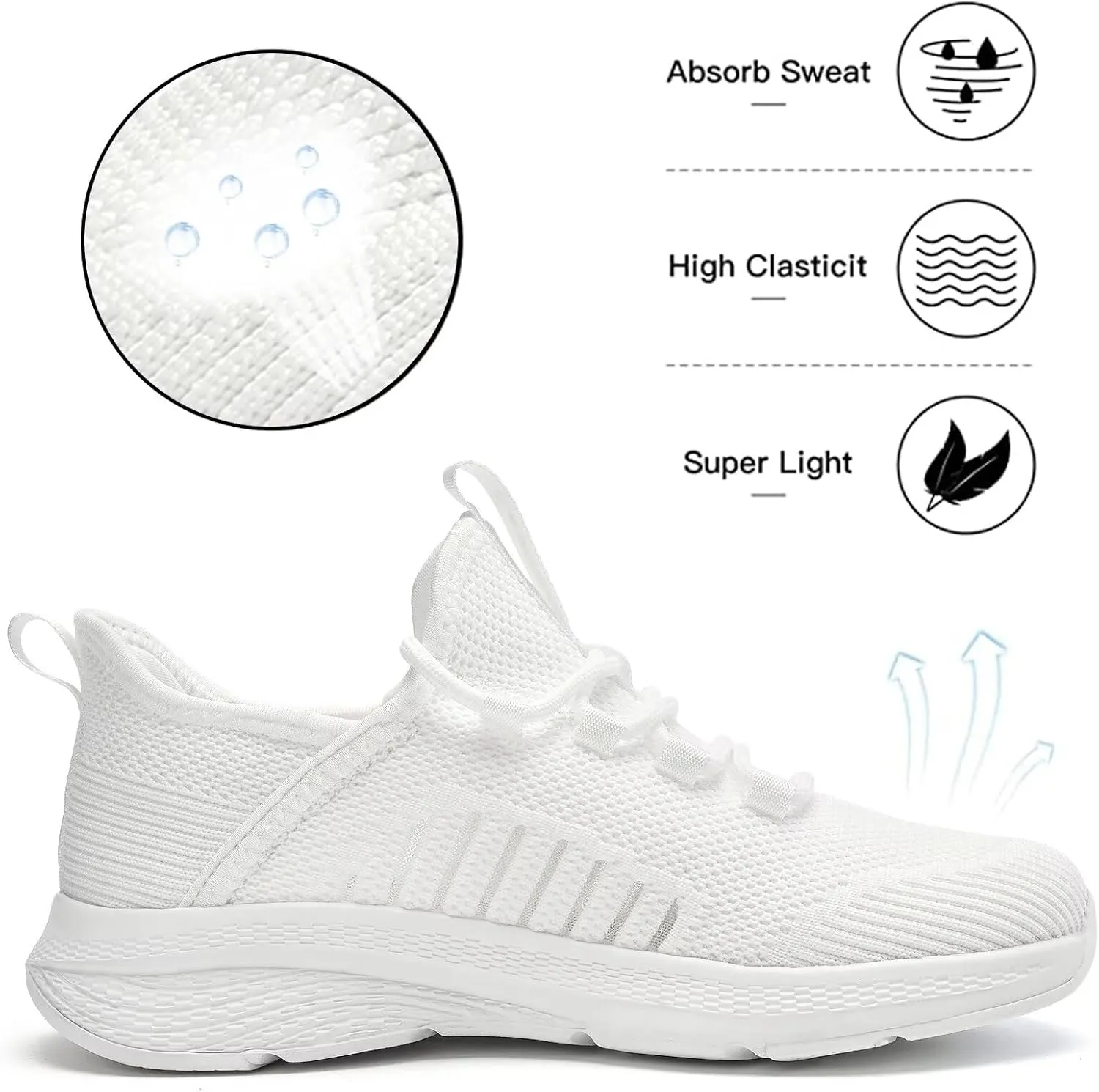 Lamincoa Women Slip on Walking Sneakers Non Slip Running Shoes Lightweight Sport Gym Casual Shoes Workout Tennis Sneakers for Women