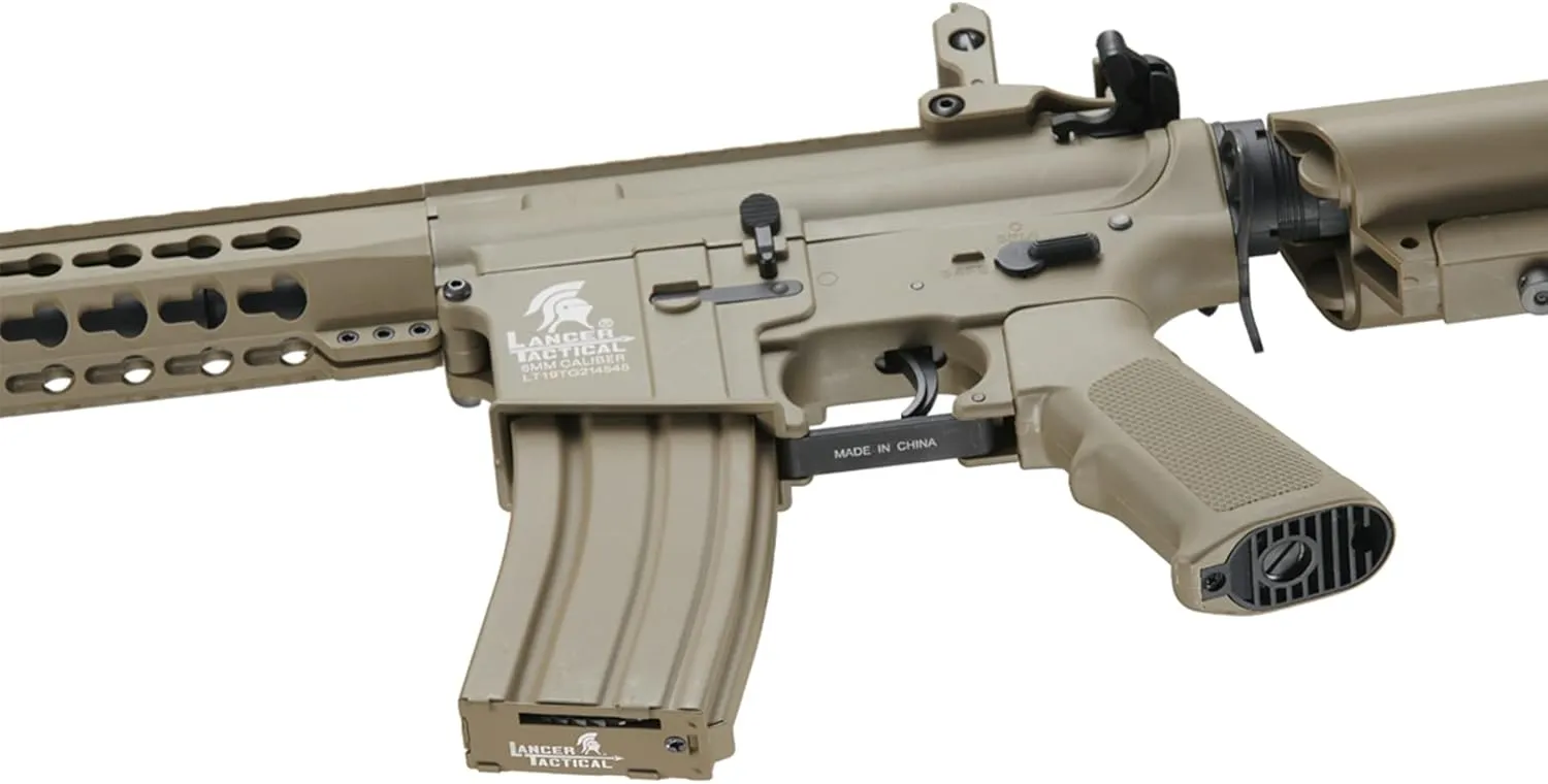 Lancer Tactical Gen 2 LT-19 Airsoft M4 Carbine 10" Electric Full/Semi-Auto Airsoft AEG Rifle, Included 6mm 0.20g BBS, Charger, and Battery