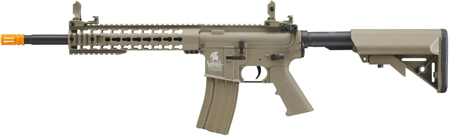 Lancer Tactical Gen 2 LT-19 Airsoft M4 Carbine 10" Electric Full/Semi-Auto Airsoft AEG Rifle, Included 6mm 0.20g BBS, Charger, and Battery