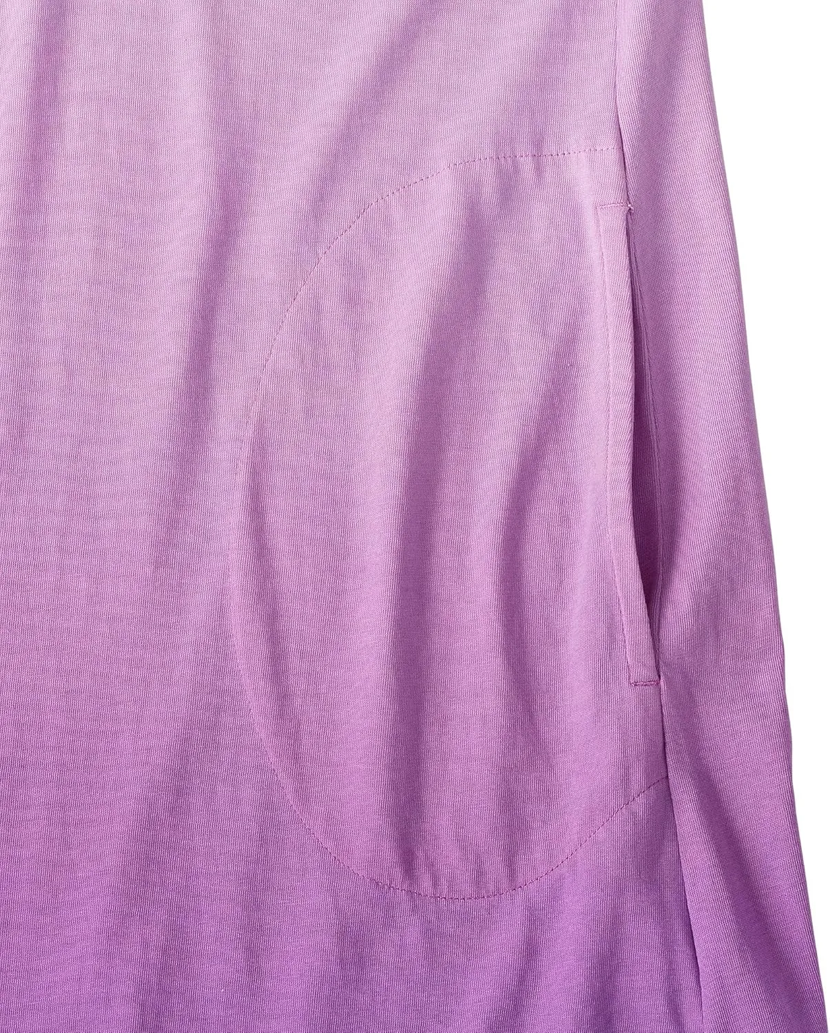 Lands' End Women's Cotton Jersey Long Sleeve Hooded Swim Cover-up Dress