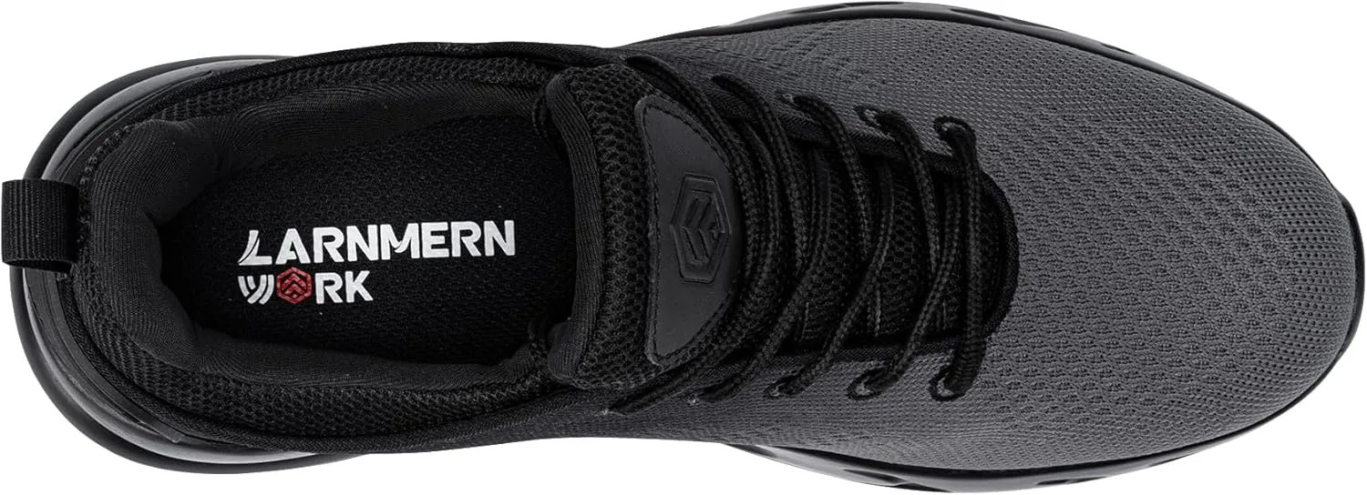 LARNMERN Mens Non Slip Work Shoes Slip On Water Resistant Walking Sneakers Zapatos Trabajo Waterproof Food Service Chef Kitchen