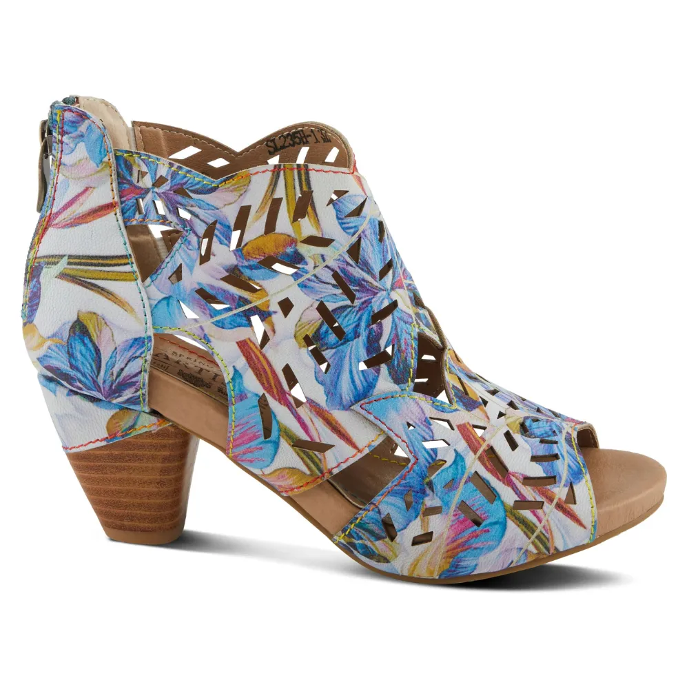 L'artiste By Spring Step Icon-Fleur Blue Multi Leather Sandal (Women's)