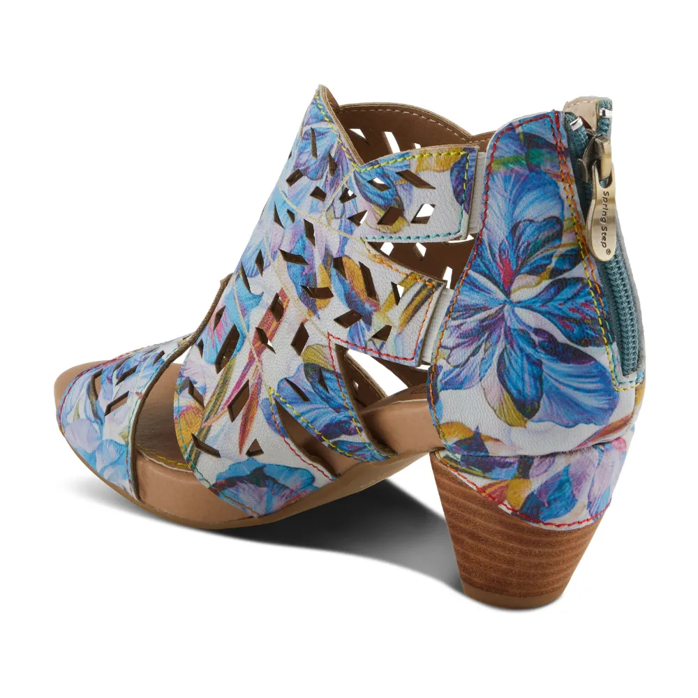 L'artiste By Spring Step Icon-Fleur Blue Multi Leather Sandal (Women's)
