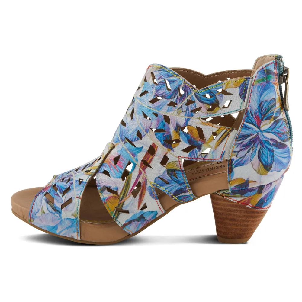 L'artiste By Spring Step Icon-Fleur Blue Multi Leather Sandal (Women's)