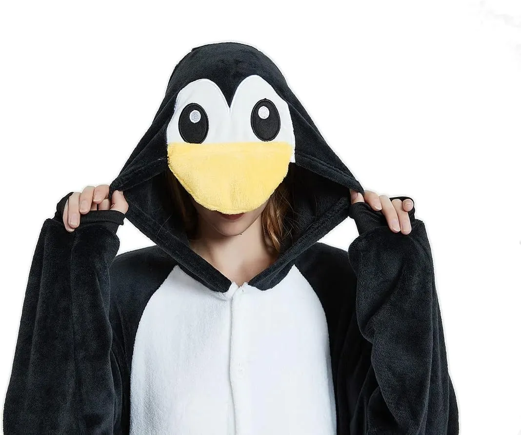 LATH.PIN Panda Onesie Pajamas for Women Men Unisex Animal Cosplay Halloween Onesies Costumes Adult Lounge Wear Sleepsuit