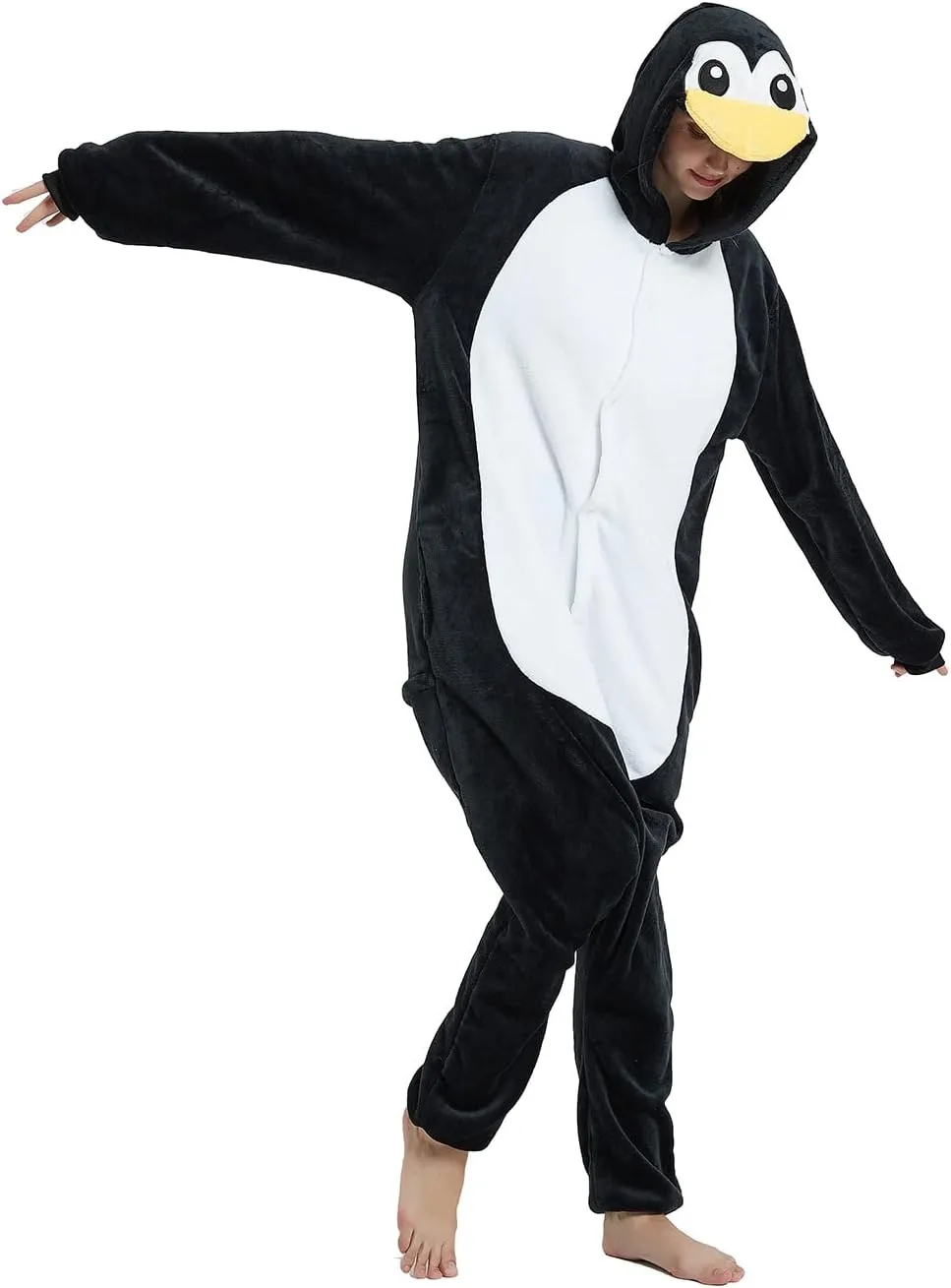 LATH.PIN Panda Onesie Pajamas for Women Men Unisex Animal Cosplay Halloween Onesies Costumes Adult Lounge Wear Sleepsuit