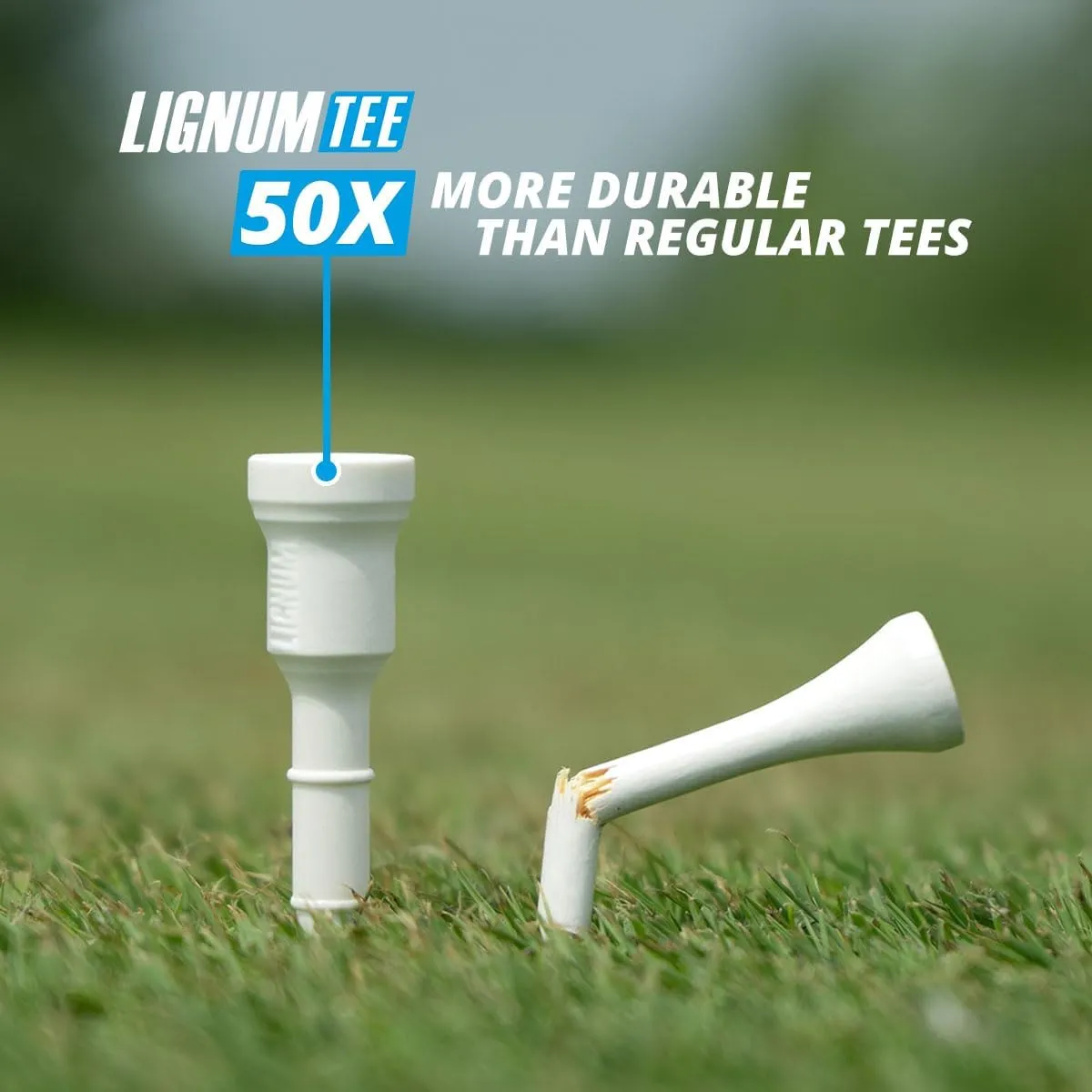 LIGNUM Unbreakable Microwood Golf Tees 50x More Durable/Adjustable Golf Tee/Innovative Wood Fibre and Natural Adhesives/Golf Tee, Golf Tees, Tees Golf, Golf Ball Tees, Pack of 5