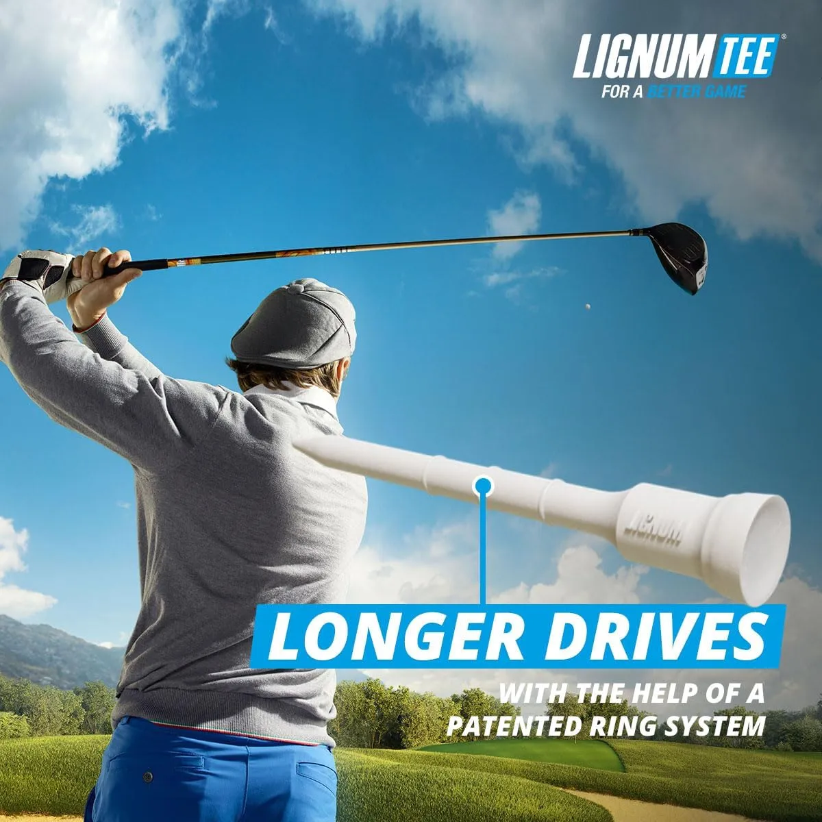 LIGNUM Unbreakable Microwood Golf Tees 50x More Durable/Adjustable Golf Tee/Innovative Wood Fibre and Natural Adhesives/Golf Tee, Golf Tees, Tees Golf, Golf Ball Tees, Pack of 5