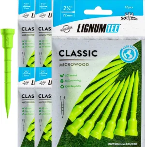 LIGNUM Unbreakable Microwood Golf Tees 50x More Durable/Adjustable Golf Tee/Innovative Wood Fibre and Natural Adhesives/Golf Tee, Golf Tees, Tees Golf, Golf Ball Tees, Pack of 5