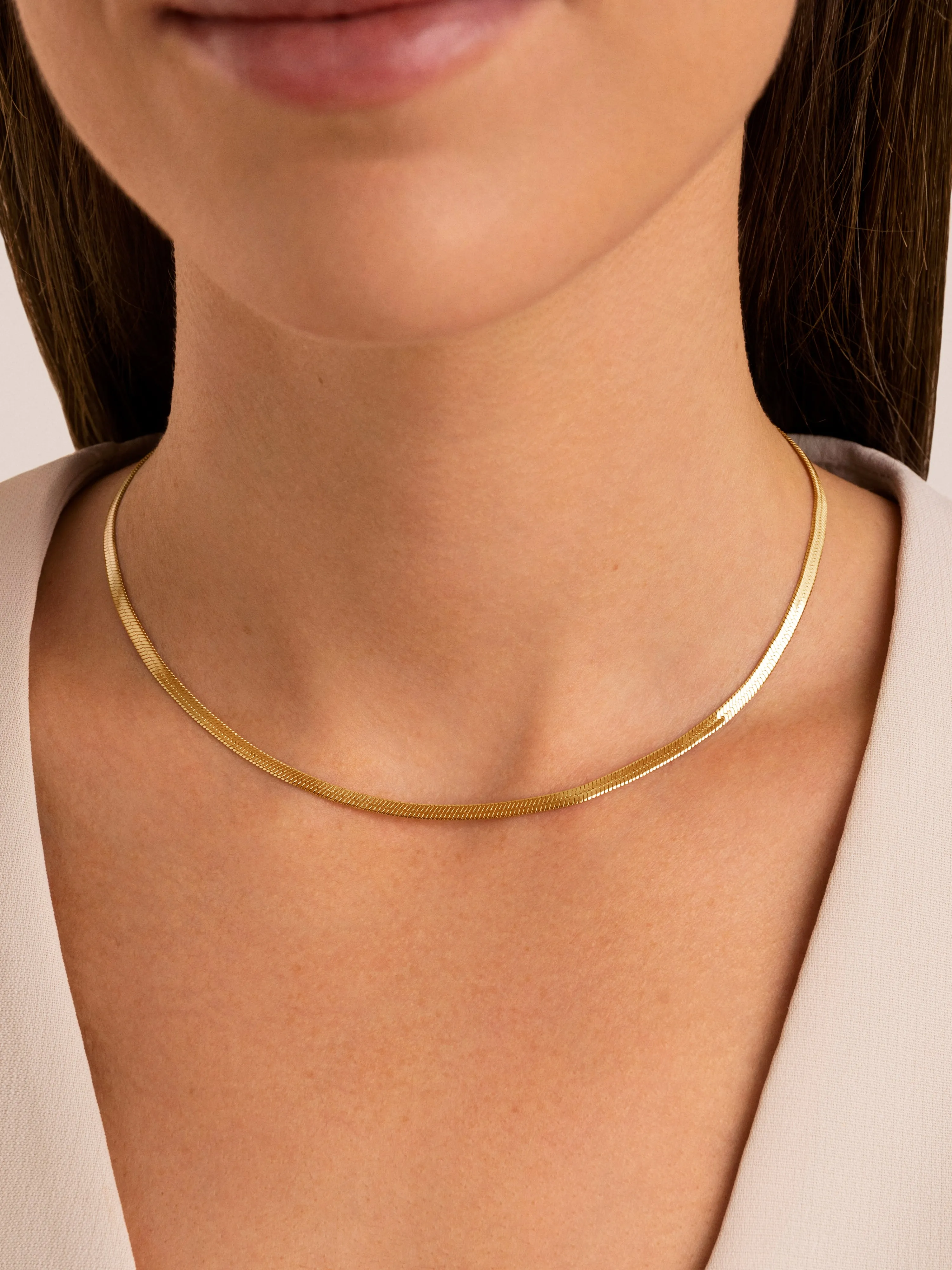 Lisse Stainless Steel Gold Necklace