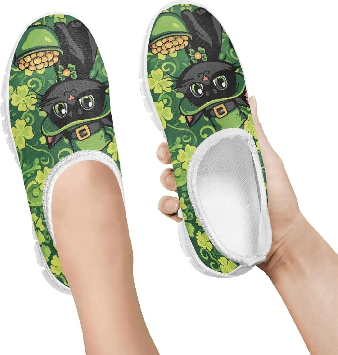 Little Kids Slip On Walking Shoes Breathable Athletic Fitness Shoe Light Elastic Sneakers for Indoor Outdoor Size 11-15 White Sole