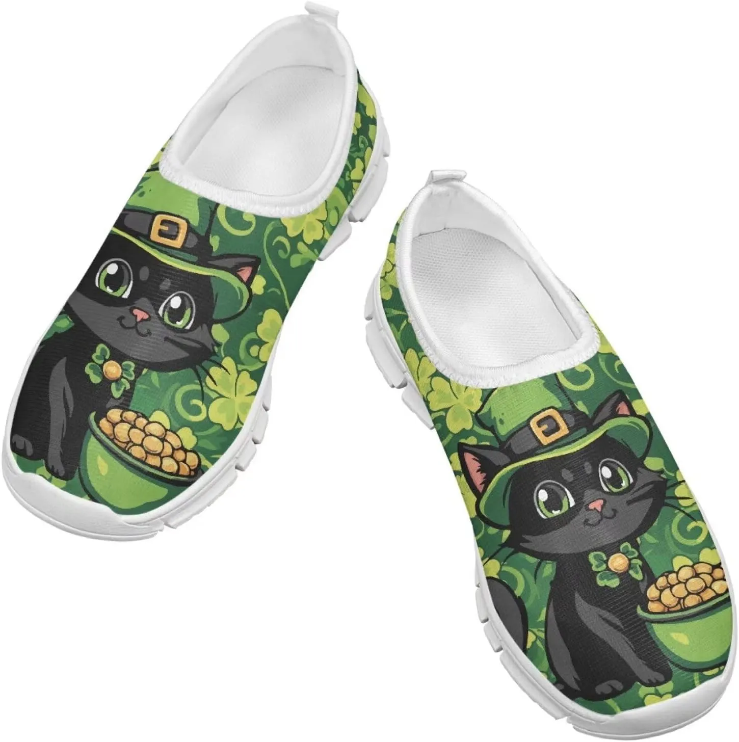 Little Kids Slip On Walking Shoes Breathable Athletic Fitness Shoe Light Elastic Sneakers for Indoor Outdoor Size 11-15 White Sole